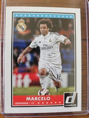 Panini Soccer Card - Red & White Back Design Featuring Marcelo